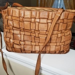 Costanza Rota Woven Italian Leather Crossbody Bag